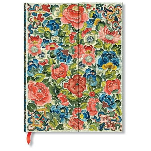 Paperblanks | Pear Garden | Peking Opera Embroidery | Hardcover | Ultra | Unlined | Wrap Closure | 144 Pg | 120 GSM (Diary)
