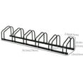 thumbnail image 2 of HOMCOM 6-Bike Bicycle Floor Parking Rack Cycling Storage Stand Black, 2 of 9