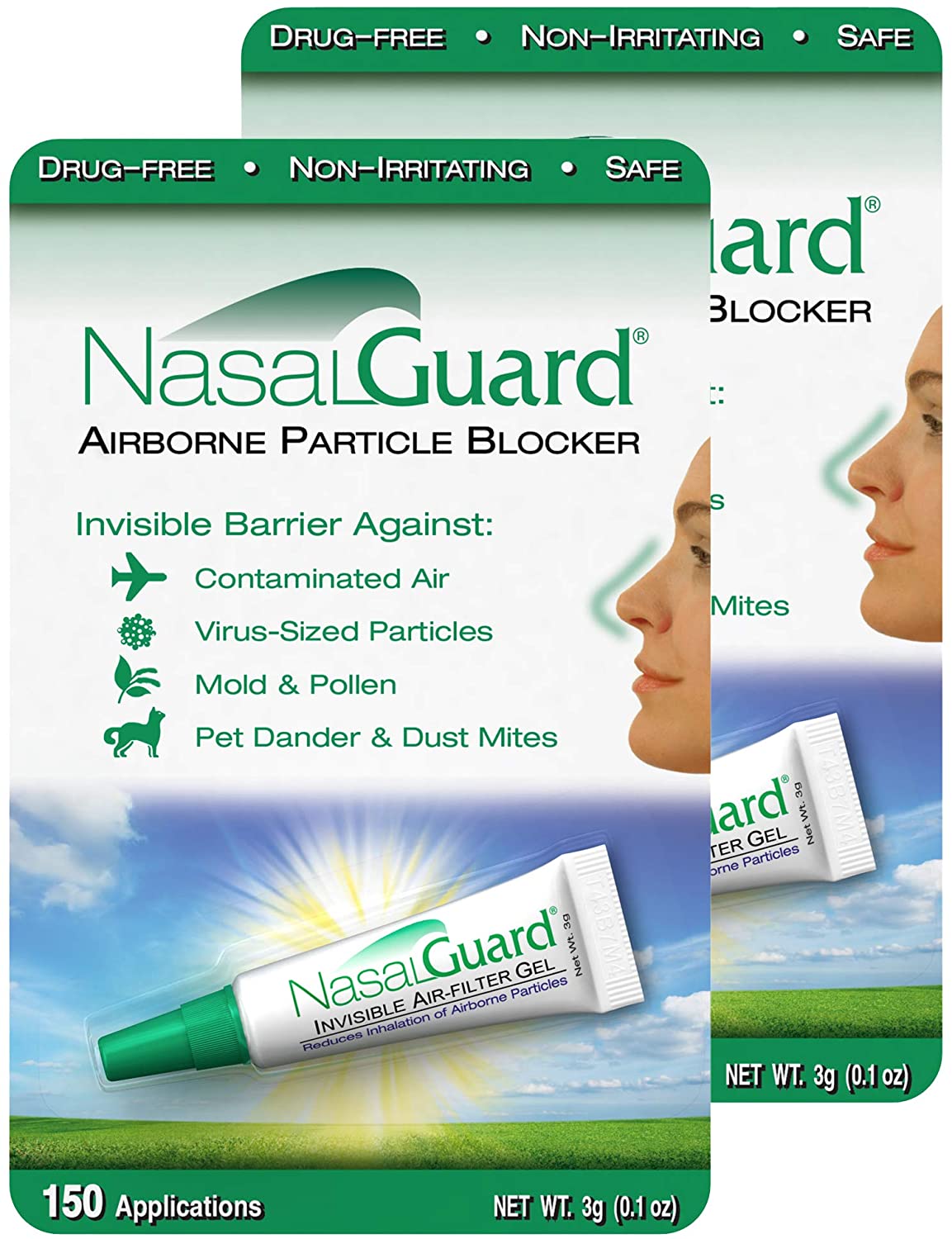 NASALGUARD Allergy Relief and Allergen Blocker Nasal Gel DrugFree