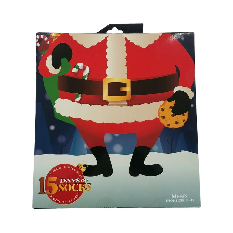 Mens Holiday 15 Days Of Socks Set Christmas Advent Calendar OSFM -  Walmart.com