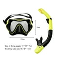thumbnail image 2 of Máscaras de buceo subacuáticas, juego de tubos de respiración duraderos, gafas antivaho de silicona para adultos, gafas, equipo de piscina, 2 of 7