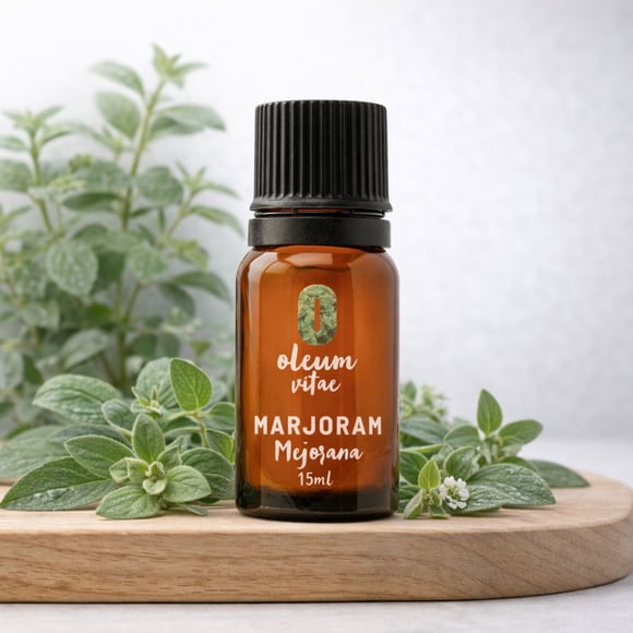 Aceite Esencial de Mejorana OLEUM VITAE 100% Puro y Organico 15ml