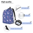 thumbnail image 4 of Lsque Flamingo Pattern Canvas Daypack, Durable Backpack, High-quality Versatile Backpack,Vintage Compact Backpack-Small, 4 of 6