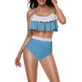 thumbnail image 2 of Agkizg Bikini Sets for 2 Piece Bathing Suit Solid Color Stretchy Summer Beach and Pool Activities Swimsuits (Women's), 2 of 6