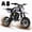 Black, variant on QEASET Mini Bicycles Ride-On Toy, 39cc 4-Stroke Gas Powered Off-Road Motorcycle with Rear Suspension & Disc Brakes, 18 MPH Top Speed, Supports Up to 165 lbs, Green