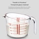 thumbnail image 5 of Taza Medidora De Vidrio Templado Con Empuñadura Para Mediciones De Líquidos En Ml Y Onzas Advancent HA024998-02, 5 of 6
