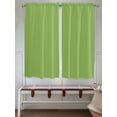 thumbnail image 5 of Fruit Green Bedroom Curtains 63 Inches length, Farmhouse Solid Green Color Modern Art Window Treatment Curtain Drapes, Rod Pocket Curtain Panels for Living Room Kitchen, 42"x63", 2 Panels, 5 of 7