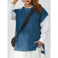 thumbnail image 4 of hirigin Women Men Knitting Tops, Round Neck Solid Color Casual Party Street Fall Spring Pullover, 4 of 9