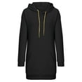 thumbnail image 6 of Utoimkio Women's Long Sleeve Hooded Sweatshirt Dress Casual Loose Midi Dresses for Women with Pockets, 6 of 8