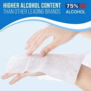 MagiCare Hand Sanitizer Wipes, Unscented, 75% Alcohol, Large Wipes - 10 Travel Packs (20ct Each, 200ct) - Travel Bag, Car, Camping