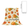 thumbnail image 4 of Thanksgiving Throw Blanket Fall Autumn Harvest Flannel Blanket 70x100cm Cute Pumpkin Maple Leaf Pattern Soft Cozy Plush Sofa Bed Camping Warm Lightweight Cover Holiday Decor Gift, 4 of 6