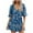 Z5-Blue, variant on Leesechin Summer Dresses for Women Ladies Plus Size Elegant Dress Sweet & Cute V-Neck Mini Dress with Pocket Short Sleevele Ruffle Dress
