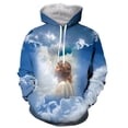 thumbnail image 2 of Sudadera con capucha con estampado 3D de Jesús y fe cristiana, sudadera con gráficos modernos y modernos para hombre, ropa de calle informal, abrigos de ocio, 2 of 4