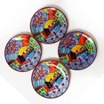 thumbnail image 5 of Exotic Panorama Hand Painted Ceramic Quarter Plates Set Of 4 | Small Side Plates For Dinner & Snacks - 7 Inch, 4 Pieces, Microwave Safe, 5 of 5