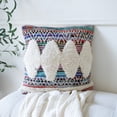 thumbnail image 7 of Ox Bay Nomad 18" x 18" Ivory/Multi-color Diamond Striped Cotton Adult Decorative Throw Pillow Cover, 7 of 7