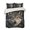 Black, Gray, Brown, variant on Quilts King Size Bedding Set, Wolf Lightweight Quilted Comforter, Mysterious Black Dark Stones Gray Brown Soft Reversible Bedspread Coverlet with Pillow Covers for All Season, 96" x 106"