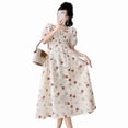 thumbnail image 2 of Robe Midi Vintage Style Français avec Nœud en Grande Taille, 2 of 5