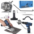 thumbnail image 3 of Electric Drill Fabric Cutter Sharp High Precision Nibbler Cloth Cutter Electric Rotary Fabric Cutting Drill Attachment for Textile Carpet Paper Leather Hemp Rope, 3 of 10