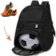 thumbnail image 1 of Bolsa de fútbol para jóvenes: fútbol, baloncesto, fútbol, mochila deportiva con estante para pelotas para niños y niñas, color negro Zhivalor Mochilas, Termos y Maletas Deportivas, 1 of 4