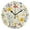 Black, variant on Vintage Style Colorful Cosmos Bipinnatus Round Wall Clock Silent Analog Battery Operated Black Pointer Home Decor 9.84" Diameter
