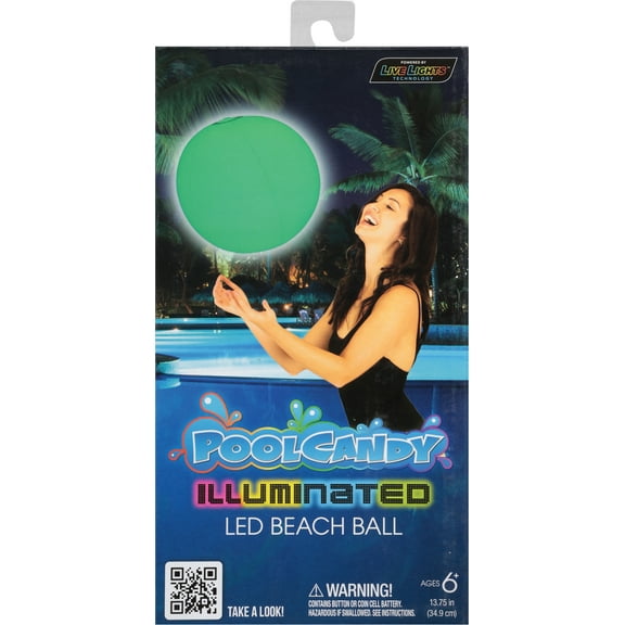 PoolCandy Ages 6  Illuminated LED Beach Ball 1 ea