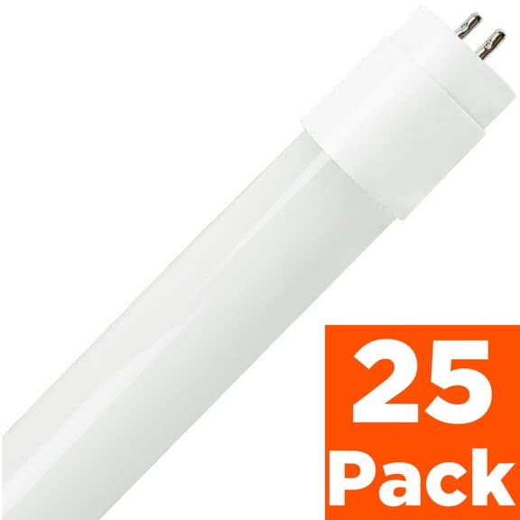 4 Foot LED Tube | 17 Watt T8 Medium Bi-Pin Base 3500K Cool White | High Output 2200 Lumens 83 CRI | F32T8/840/ECO Replacement Bulb | Type B Direct Wire | 25 Pack by GoodBulb