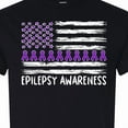 thumbnail image 4 of Inktastic Epilepsy Awareness Purple Ribbons and Flag T-Shirt, 4 of 5