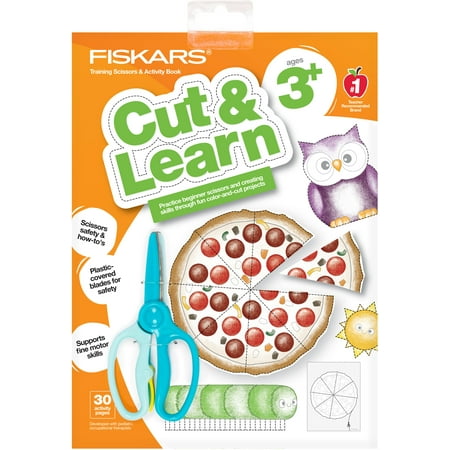 Fiskars® Kids Cutting Activity Book (Ages 3+) with Blue Training Scissors