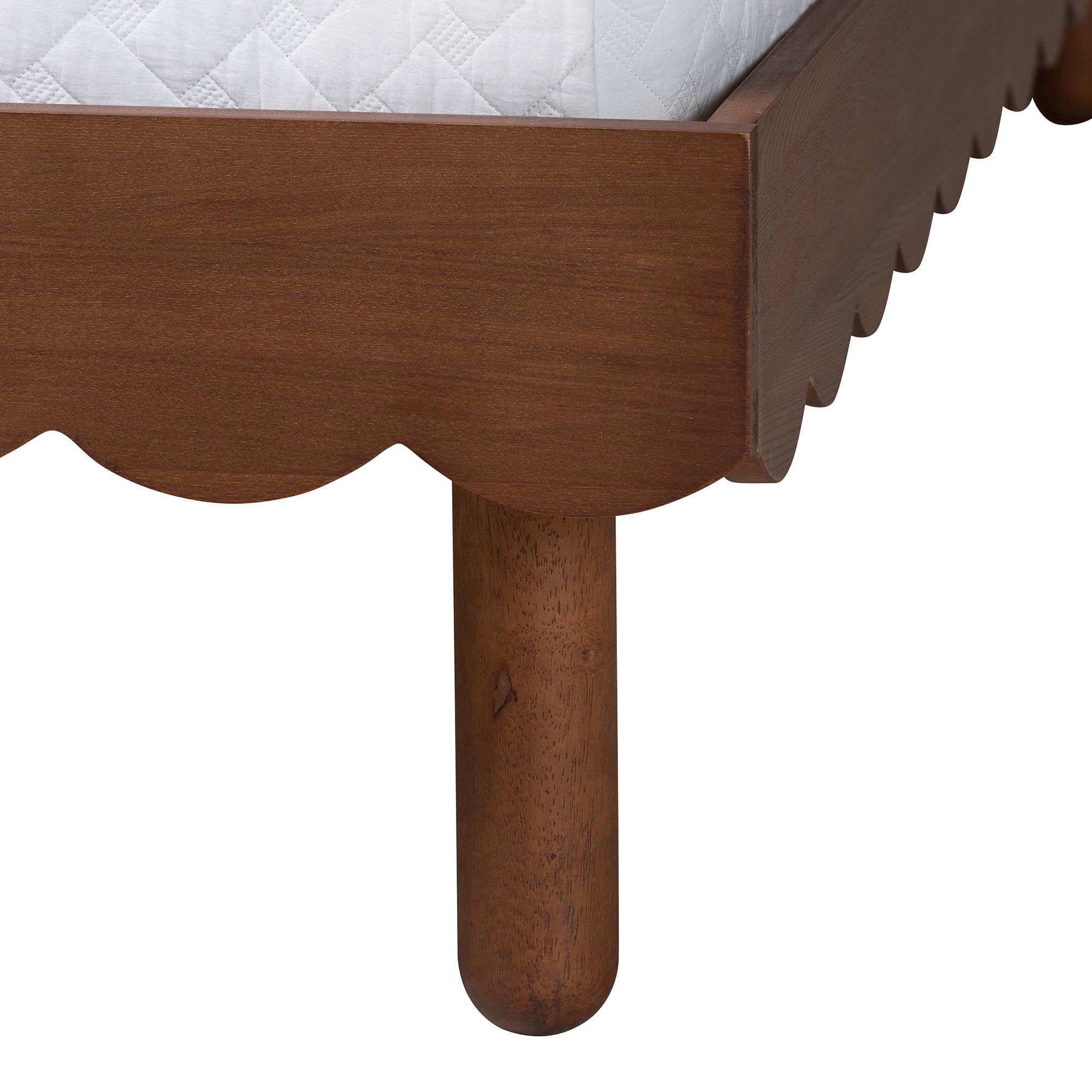 Baxton Studio Orianthe Modern Platform Bed, Queen, Walnut Brown