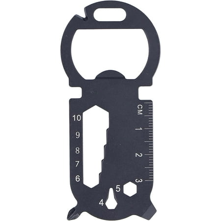 Multitool Card Stainless Steel Bottle Opener Screwdriver Knife Wrench Ruler Sleek Minimalist Stainless Steel Wallet Card for Outdoor
