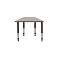 thumbnail image 2 of Regency 36 x 23 x 19 in Trapezoid Height Adjustable Kids Learning School Desk- Maple, 2 of 6
