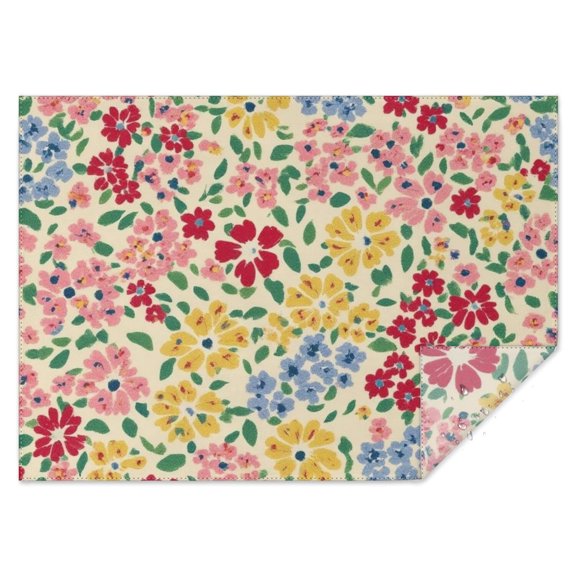 Pioneer Flower Rectangle Tablecloth 60"x84",Waterproof Polyester Rectangle Table Cloth, Wipeable Spillproof Polyester Tablecloth for Dining, Camping, Indoor and Outdoor