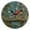 Black, variant on Round Art Wall Clock Vintage Oil Painting Texture Decorative Clock Gold Pointer, Multi-Purpose Desktop & Hanging Creative Decor Clock for Home Living Room Moonlight Waterfall Mushroom