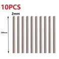 thumbnail image 1 of 10pcs Round Bar Straight Shank Metric HSS high speed steel Rod Lathe Tool New, 1 of 1