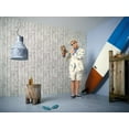 thumbnail image 2 of Lars Contzen Martrics, Modern Graphical Flock Light Gray Wallpaper Roll, 2 of 3