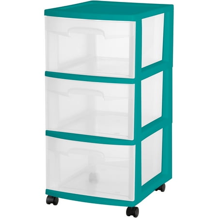 Sterilite 3 Drawer Cart Teal Sachet Brickseek