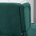 thumbnail image 5 of Button-Tufted Accent Chair With High Wingback, Rounded Cushioned Armrests And Thick Padded Seat, Dark Green, 5 of 9