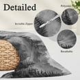 thumbnail image 3 of Black Grey Mountain Body Pillow Covers 20"x54", Misty Forest Nature Woodland Pine Tree Landscape Soft Brushed Microfiber Breathable Throw Pillow Covers, Pillowcase with Zipper for Couch Sofa Bedroom, 3 of 9