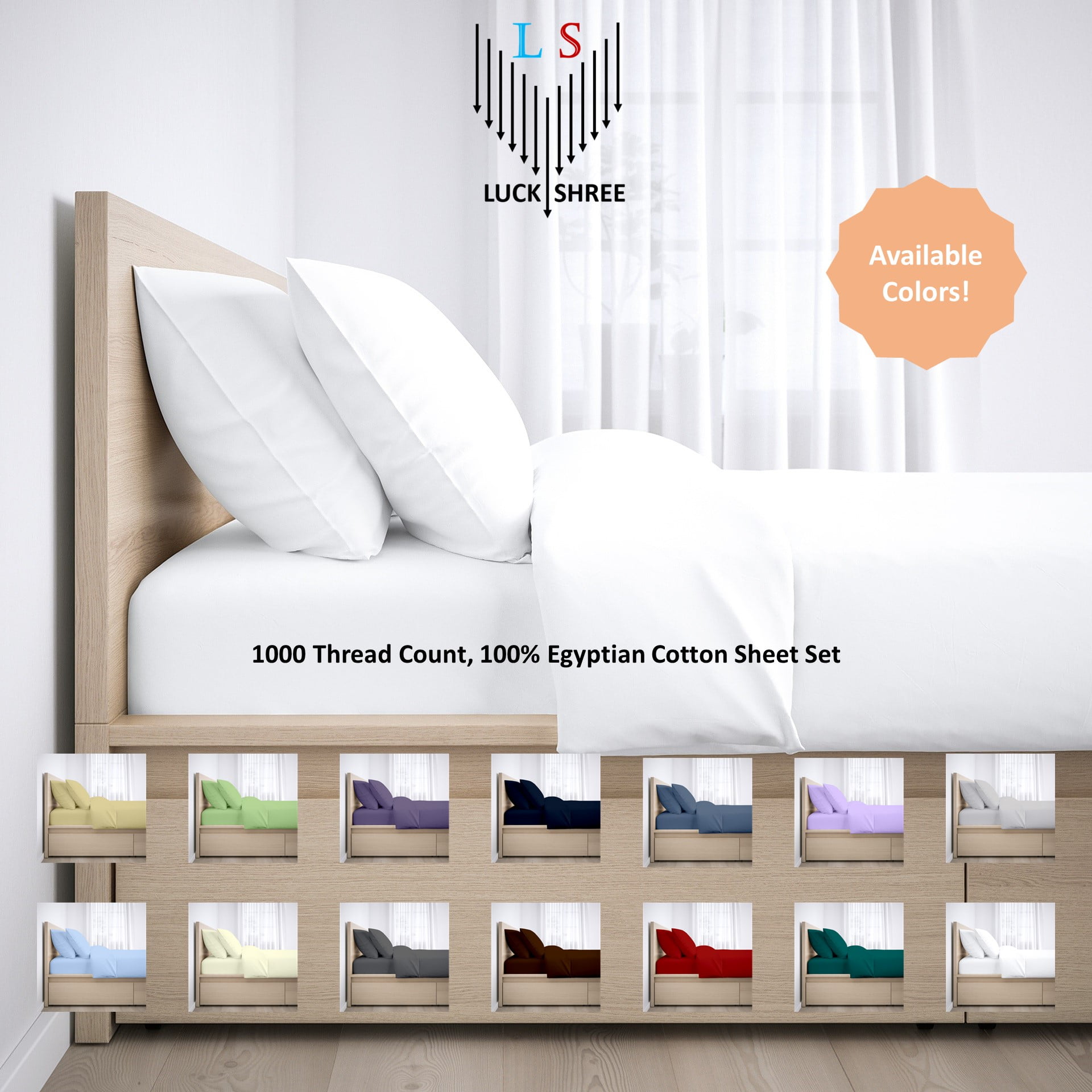 Ensemble De Couette 1000 Fils 100% Coton Égyptien – Full/Queen – Rayures Noires