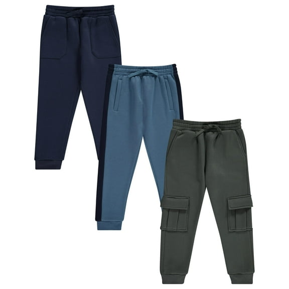 Stitch & Stone Boys 3 Pack CVC Fleece joggers