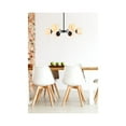 thumbnail image 2 of Briggs 30 inch pendant in black with white shade, 2 of 8