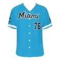 thumbnail image 2 of Jersey de uniforme de béisbol estadounidense 2024, cárdigan con botones para hombre, ropa de entrenamiento deportivo transpirable con estampado de manga corta, 2 of 5