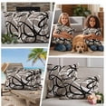 thumbnail image 5 of Brown Geometric Outdoor Waterproof Pillow Covers, Vintage Black White Striped Abstract Art Decorative Square Throw Pillowcase Sofa Cushion Sham for Patio/Couch/Chair, 18"x18" 2 Pack, 5 of 8