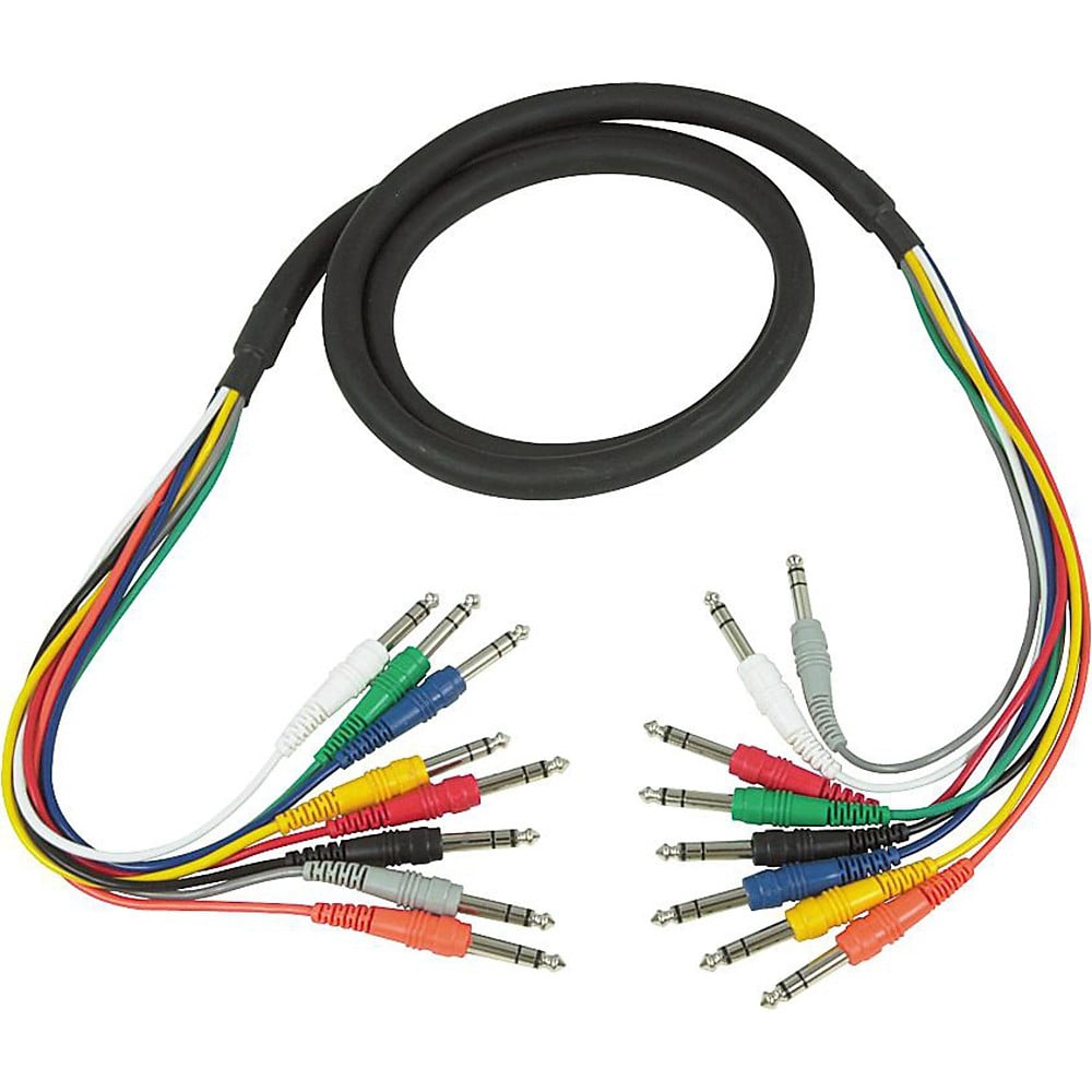 Livewire Essential A8TT 8-Channel Snake TRS to TRS 12 ft. Black