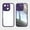 Darkpurple, variant on Dteck for iPhone 15 Clear Case, Shockproof Slim Clear Hard PC Back with Soft TPU Bumper Scratch Resistant Protective Transparent Anti-Scratch Phone Case, Black
