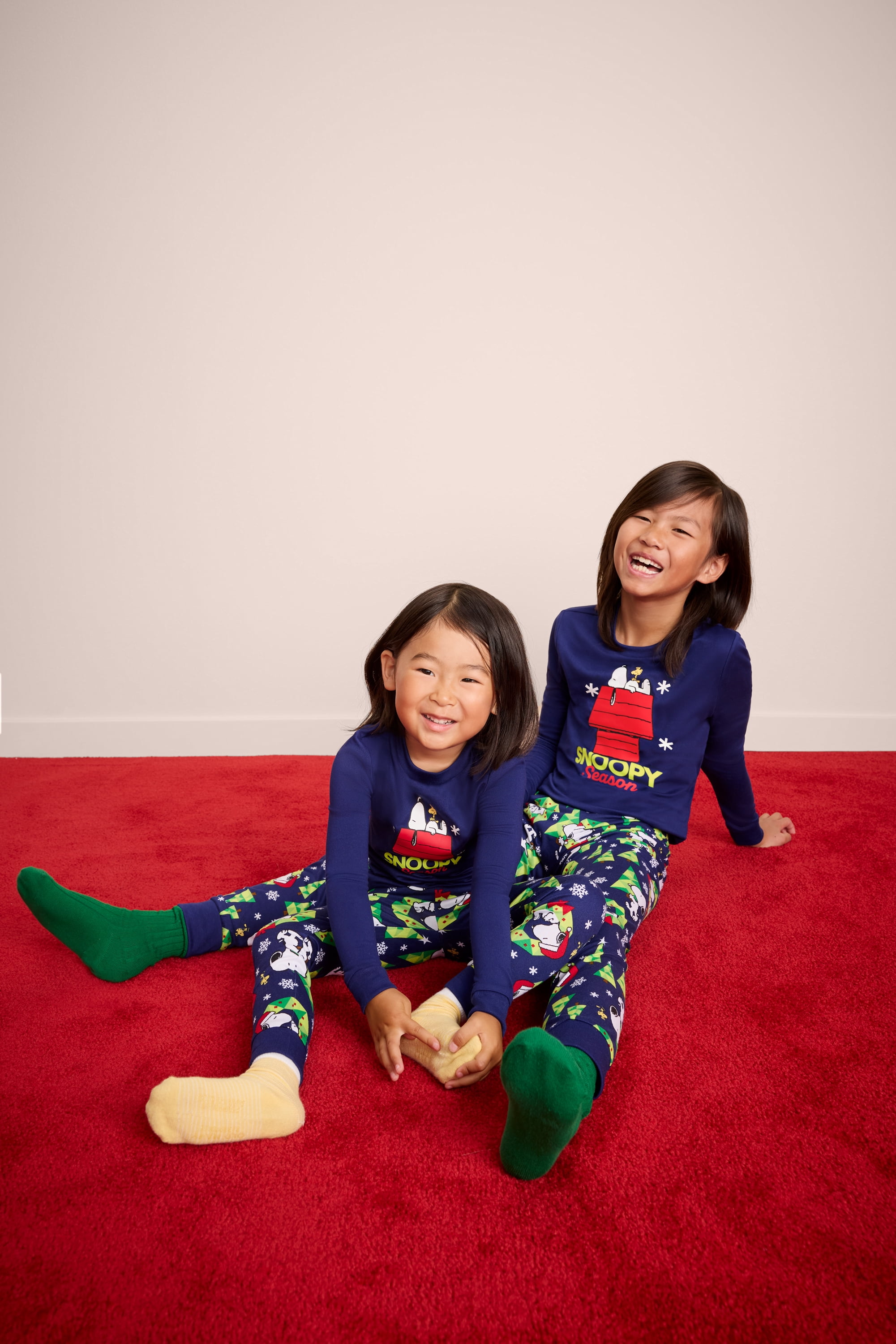Peanuts Snoopy Unisex Toddler Matching Family Pajamas Top and Pants Set, 2-Piece, Sizes 2T-5T