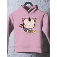 thumbnail image 3 of Cute Kittyboo W Colorful Flags Hoodie Toddler -Image by Shutterstock,  4 Toddler, 3 of 4