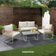 thumbnail image 2 of Sala Exterior Esquinera Para Jardín Sunset 5 Pzs Ratán Cojines y Mesa KingsHouse beige 4 Piezas, 2 of 9