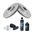 thumbnail image 2 of TRQ Front Semi Metallic Brake Pad & Coated Rotor Kit w/Fluids for Mazda CX7 CX-7 BKA24229, 2 of 6