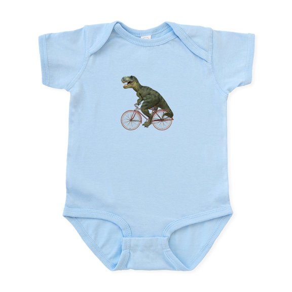CafePress - Cycling Tyrannosaurus Rex Infant Bodysuit - Baby Light Bodysuit, Size Newborn - 24 Months